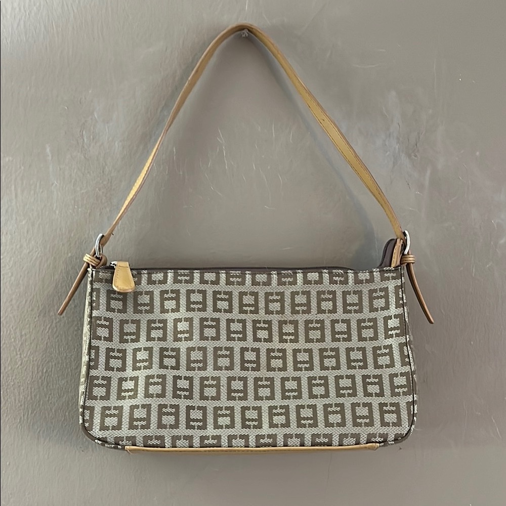 Hostess Pock Chateau Geometric Patterned Shoulder Bag - Brown - Picture 2 of 9